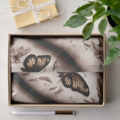 Papier Mousseline Un design de papillon sépia (Cadeau)