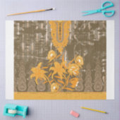 Papier Mousseline un dessin d'un tableau aux fleurs jaunes (Artisanat)