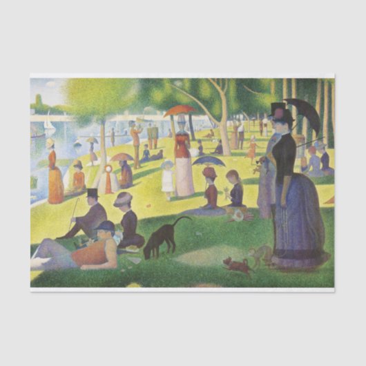 Papier Mousseline Un dimanche à La Grande Jatte par Georges Seurat (Recto)