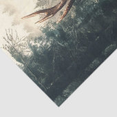 Papier Mousseline Un élan dramatique dans la découpage des bois (Détail)