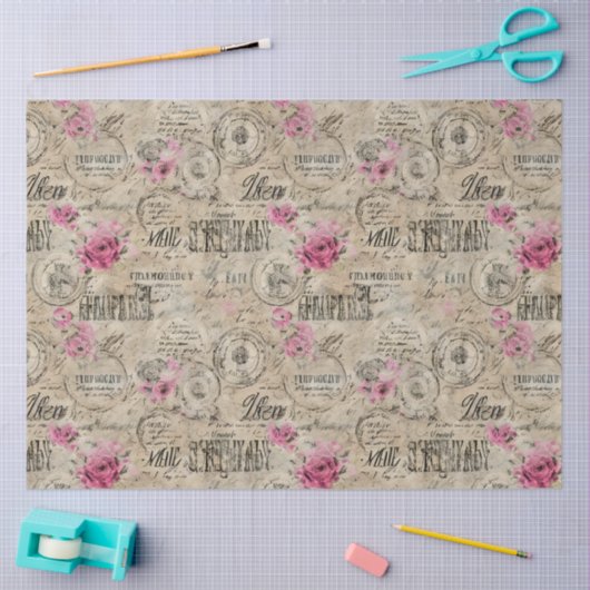 Papier Mousseline Un Ephémère français série 4 (Artisanat)