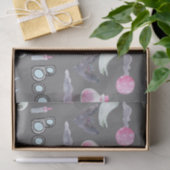 Papier Mousseline Un fantôme mignon et des chauves-souris (Cadeau)