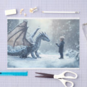 Papier Mousseline Un garçon rencontre Dragon (Artisanat)