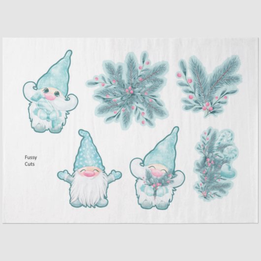 Papier Mousseline Un gnome de neige Série Design 9 (Recto)
