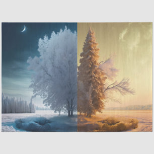 Papier Mousseline Un jour en hiver