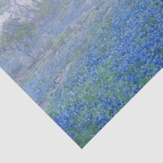 Papier Mousseline Un jour nuageux, Bluebonnets | Julian Onderdonk (Détail)