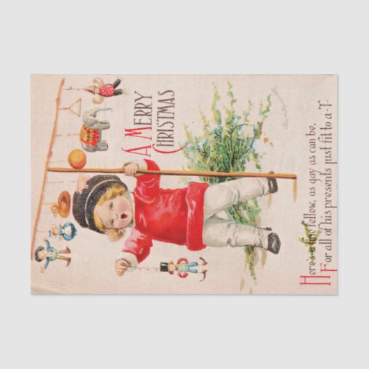 Papier Mousseline Un joyeux Noël par Ellen Clapsaddle (Recto)