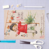 Papier Mousseline Un joyeux Noël par Ellen Clapsaddle (Artisanat)