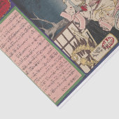 Papier Mousseline Un Mariage triple dans la famille par Yoshitoshi (Détail)