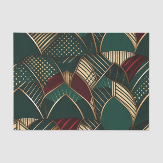 Papier Mousseline Un Motif africain riche, dynamique et élégant (Recto)