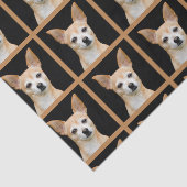 Papier Mousseline Un Motif noir de Chihuahua Cute Chihuahua (Détail)