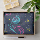 Papier Mousseline Un Neon Cosmos Series Design 3 (Cadeau)
