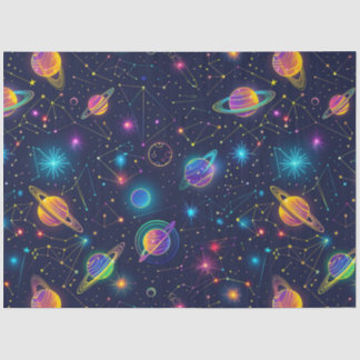 Papier Mousseline Un Neon Cosmos Series Design 5