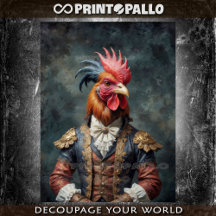 Un noble coq victorien à la robe élégante