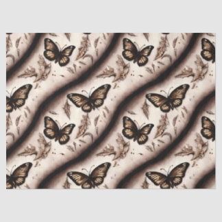 Papier Mousseline Un papillon Sepia