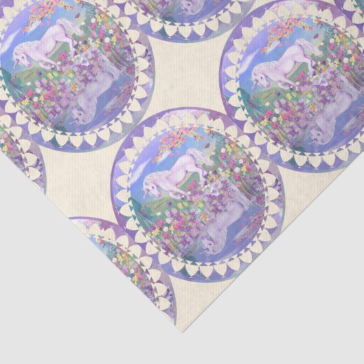 Papier Mousseline Un paradis mauve (Détail)