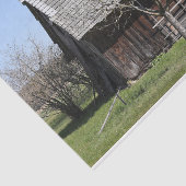 Papier Mousseline Un petit arbre mignon se tient à côté d'un Cabine (Détail)