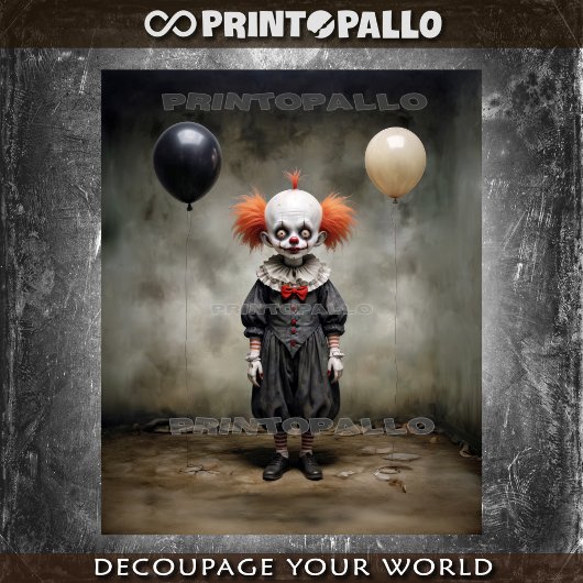 Papier Mousseline Un petit clown vous demande de choisir un ballon
