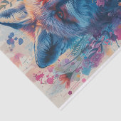 Papier Mousseline Un renard dans les fleurs (Détail)