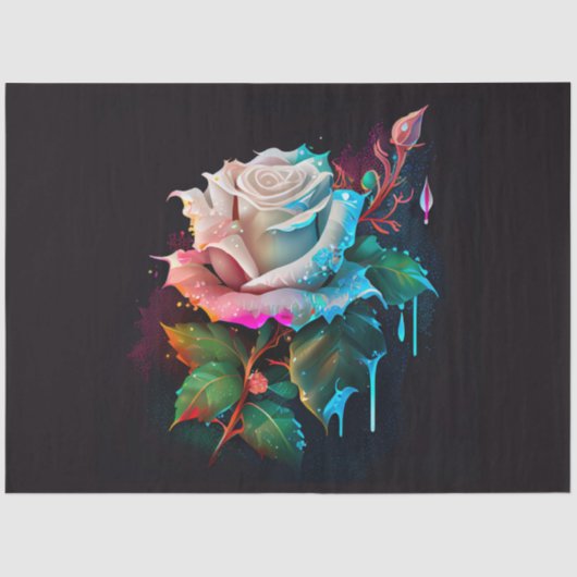 Papier Mousseline Un Rose aquarelle Clipart Series Design 5 (Recto)