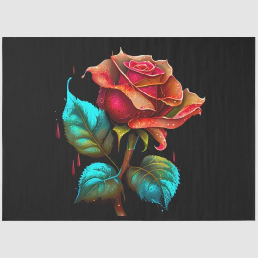 Papier Mousseline Un Rose d'aquarelle Clipart Series Design 9 (Recto)