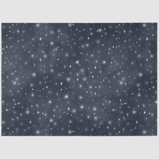 Papier Mousseline Un Silver Starry Night Series Design 5 (Recto)