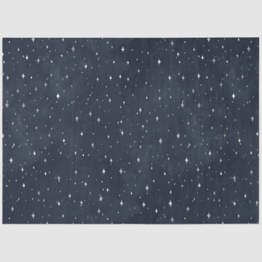 Papier Mousseline Un Silver Starry Night Series Design 8 (Recto)