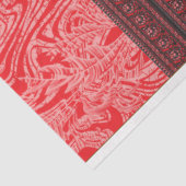 Papier Mousseline un tableau rouge et noir au coeur rouge (Détail)