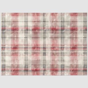 Papier Mousseline Un Tartan de Noël Floral Design série #15