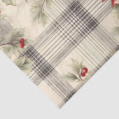 Papier Mousseline Un Tartan de Noël Floral Design Series #19 (Détail)