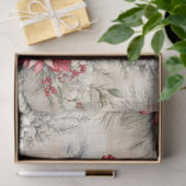 Papier Mousseline Un Tartan de Noël Floral Design Series #6 (Cadeau)