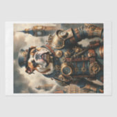 Papier Mousseline Un taureau anglais steampunk à Londres (Recto)