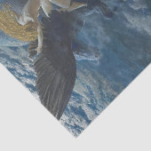 Papier Mousseline Un Valkyrie monte un cheval ailé, Dream Idyll (Détail)