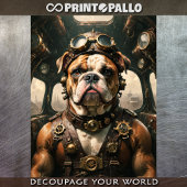 Papier Mousseline Un voilier anglais de bulldog steampunk Tissue Pap