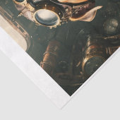 Papier Mousseline Un voilier anglais de bulldog steampunk Tissue Pap (Détail)