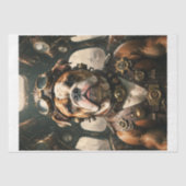 Papier Mousseline Un voilier anglais de bulldog steampunk Tissue Pap (Recto)