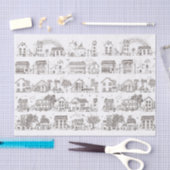 Papier Mousseline Un voyage par le village de griffonnage - papier (Artisanat)