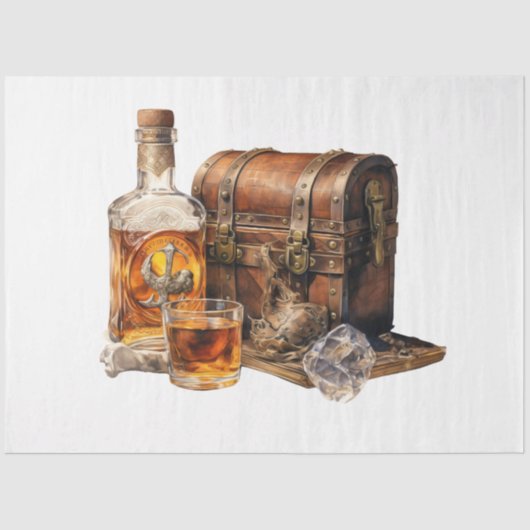 Papier Mousseline Un Whiskey Design Vintage série 16 (Recto)