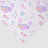 Papier Mousseline Under the Sea Mermaid Pattern Girl 1st Birthday  (Détail)
