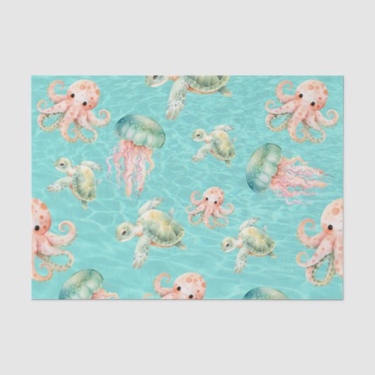 Papier Mousseline Underwater Sea (Recto)