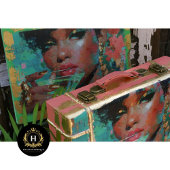 Papier Mousseline Une Africaine Américaine Martini Vert Découpage