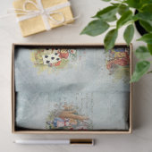 Papier Mousseline Une Alice bleue au pays des merveilles Conception  (Cadeau)