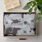 Papier Mousseline Une Alice Bleue au pays des merveilles Conception  (Cadeau)