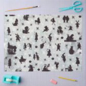 Papier Mousseline Une Alice Bleue au pays des merveilles Conception  (Artisanat)