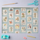 Papier Mousseline Une Alice bleue au pays des merveilles Conception  (Artisanat)