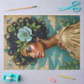 Papier Mousseline Une Américaine Africaine Mixte : Découpage Média (Artisanat)