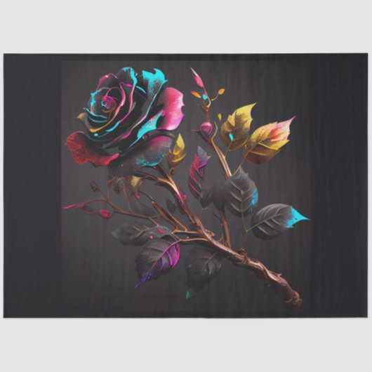 Papier Mousseline Une aquarelle Rose Clipart Series Design 6 (Recto)