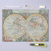 Papier Mousseline Une carte du document de travail mondial (Artisanat)