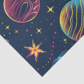 Papier Mousseline Une conception de série Cosmos néon 7 (Détail)