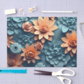 Papier Mousseline Une conception de série de fleurs 3D 3 (Artisanat)